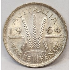 AUSTRALIA 1964 . THREEPENCE
